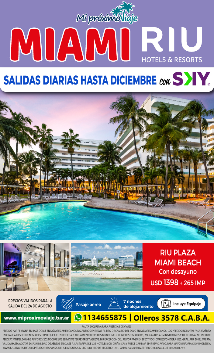 MIAMI con RIU - SALIDAS DIARIAS hasta DICIEMBRE con SKY !
